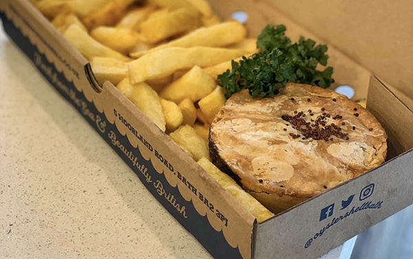 Pie, takeaway, fish and chips