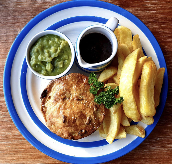 LR Pie Plate Pie, chips, pie week, fish and chips