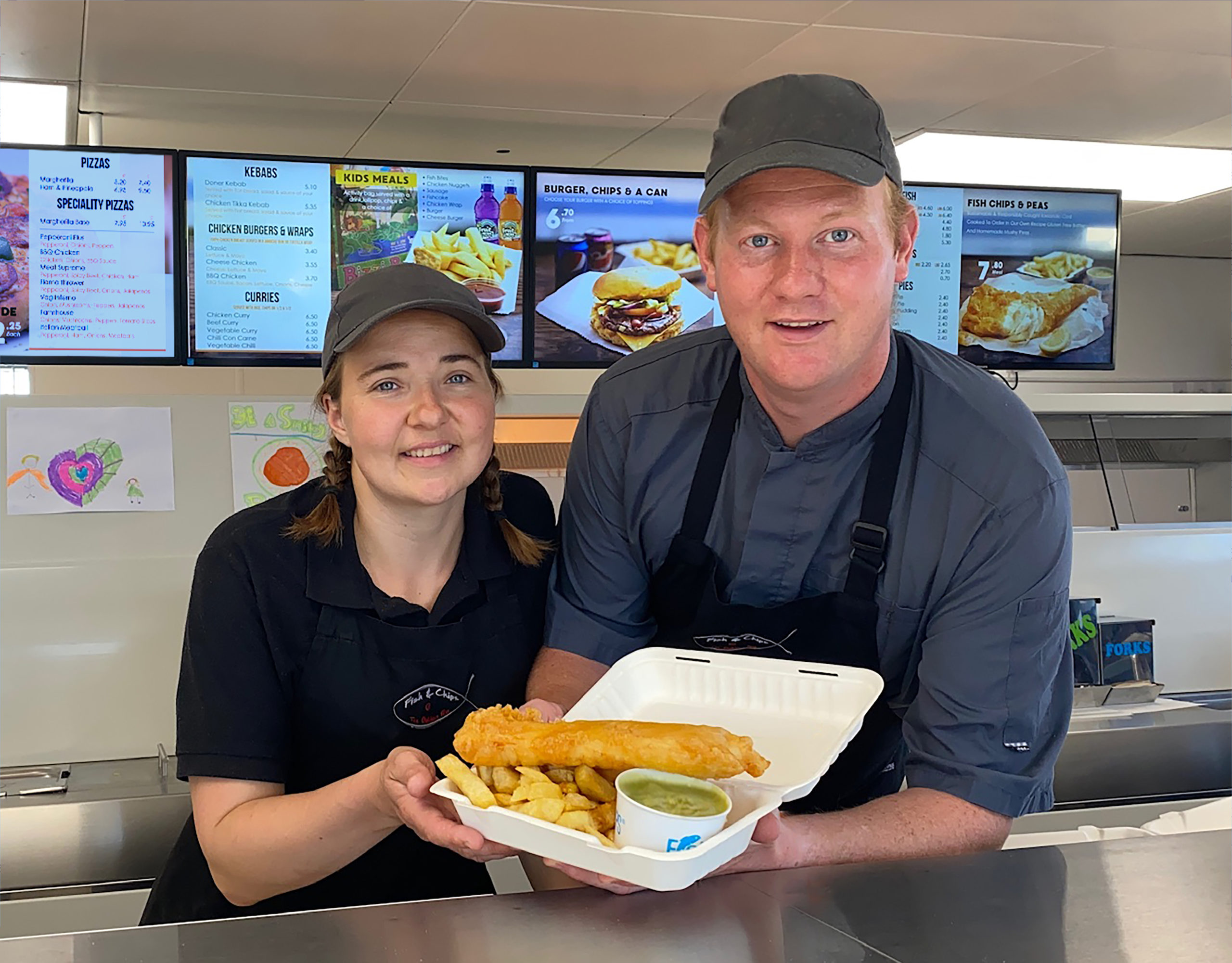 Mike & Carol Golden Fry Golden Fry, fish and chips, takeaway, gluten free, GF, coeliacs